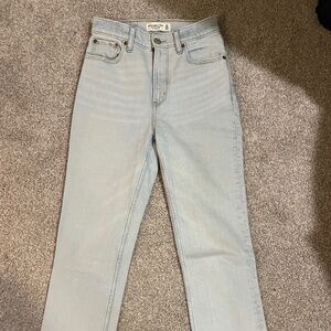 Abercrombie & Fitch Ankle Straight Jeans Ultra High Rise 00 short